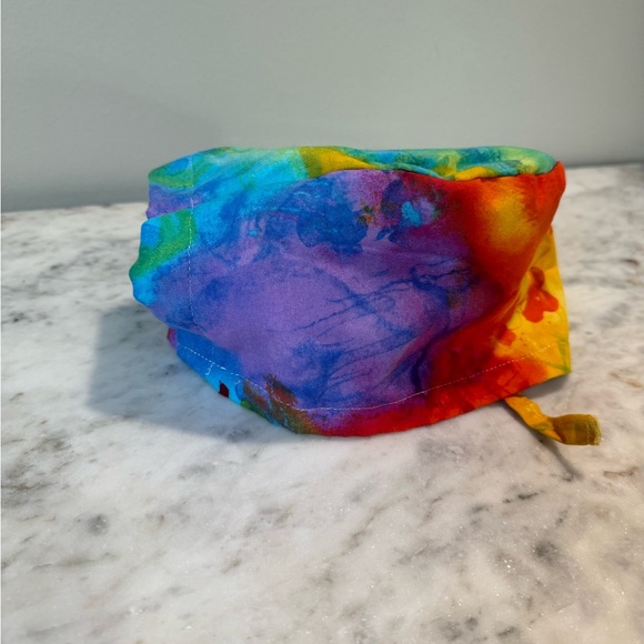New tie dye scrub cap with satin lining - Picture 3 of 6